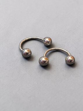Stainless Steel Horseshoe Barbell Earrings Lip Rings Snakebite Labret Piercing